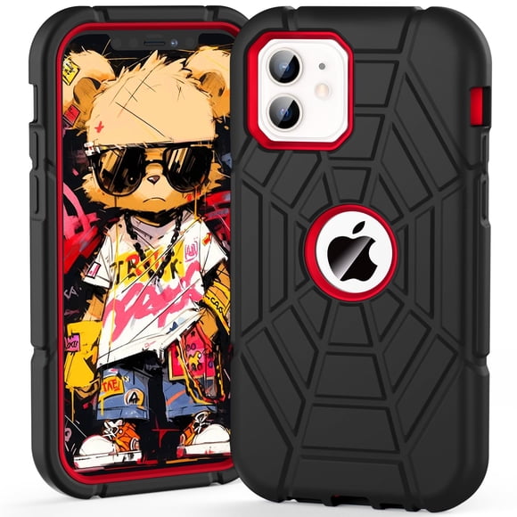 Funda Para Iphone 12 Pro De 6 1 Pulgadas Negra Y Roja A Prueba De Golpes