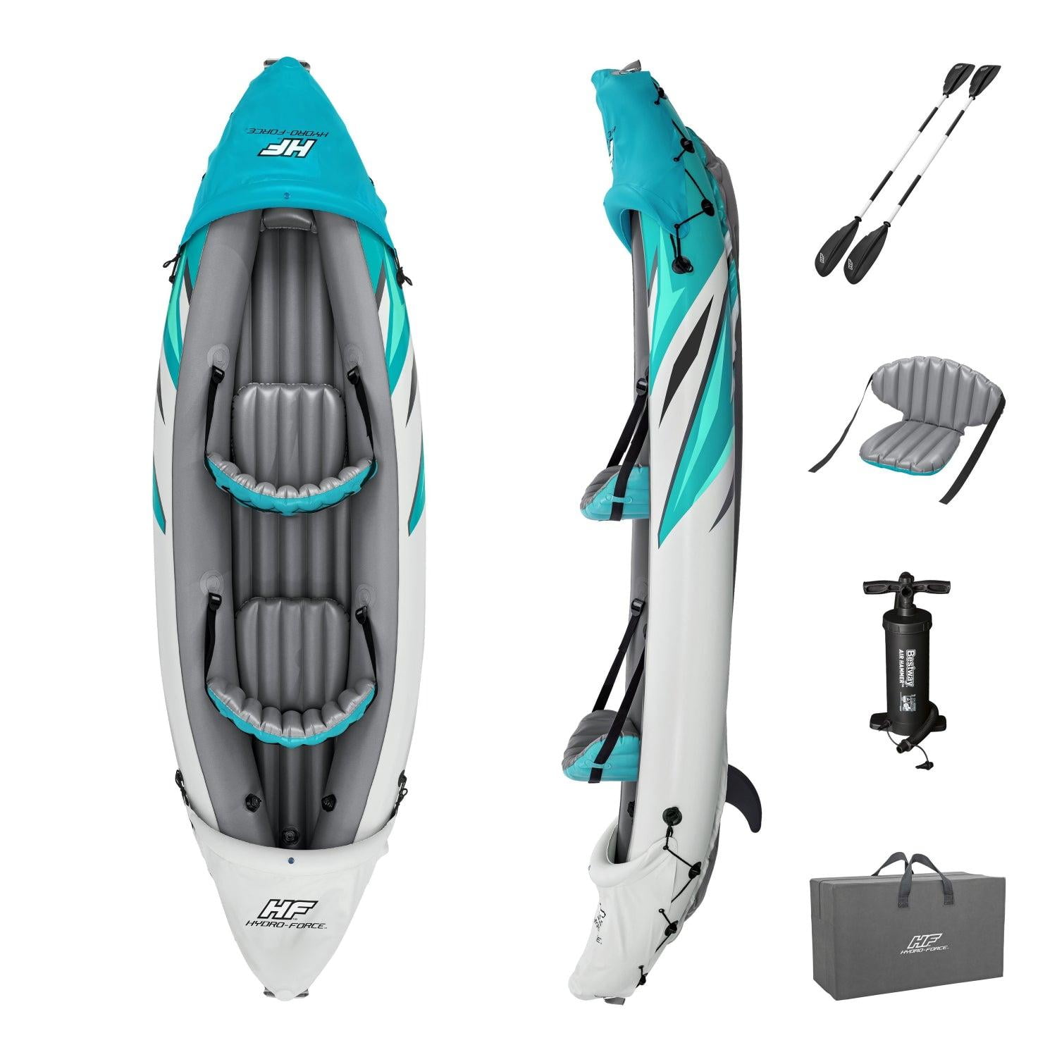 Kayak Inflable Doble Rapid Elite 3.12mx98cm Bestway Azul Tamano Unico
