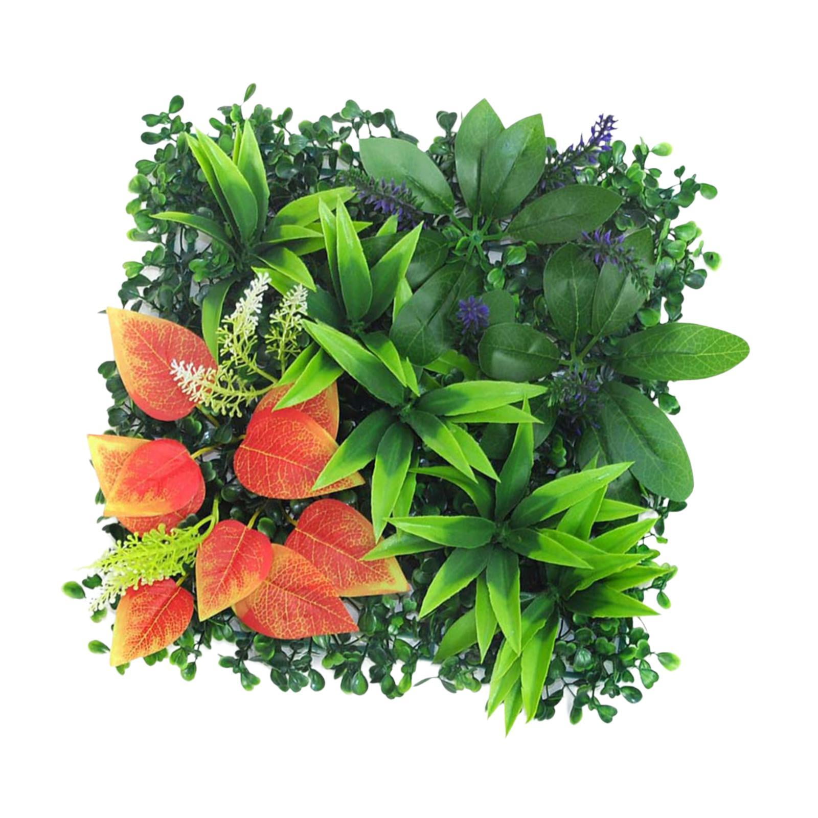 Magideal - Panel De Césped Artificial De 9,8x9,8 Pulgadas, Telón De Fondo De Pared, Decoración De Pared Decorativa Realista Para Fiesta, Boda, Accesorio De Patio Estilo E