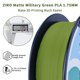thumbnail image 3 of Filamento para impresora 3D ZIRO Matte PLA de 1,75 mm, color verde militar, 3 of 5
