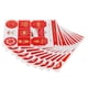 thumbnail image 3 of 12Pc 2018 Christmas Series Gold Estampado Adhesivo Autoadhesivo Rojo, 3 of 5