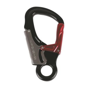 Magideal - Gancho De Mosquetón De Doble Bloqueo, Mosquetón De Bloqueo Automático, Llave Suave, Puerta De Nariz, Mosquetón De Escalada De Aluminio Para Montañismo Negro