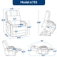 thumbnail image 2 of Power Grey Chenille Lift Recliner Chair Dual Motor Infinite Position Up to 350 LBS with Solid Wood Armrests, Heat Massage and Heavy Duty Motion Mechanism, 2 of 3