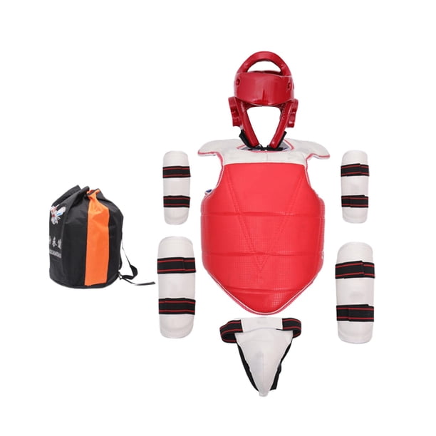 Equipo de protección para Taekwondo, casco de boxeo para niños y hombres, 5 uds., equipo profesional de protección de costillas, conjunto de equipo de 160 a 170cm
