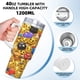 thumbnail image 5 of Emoji Vaso aislado de acero inoxidable con asa, diseño temático, regalo para familia, amigos y fans; incluye pajita y encaja en el portavasos estándar, 40 oz, 5 of 6