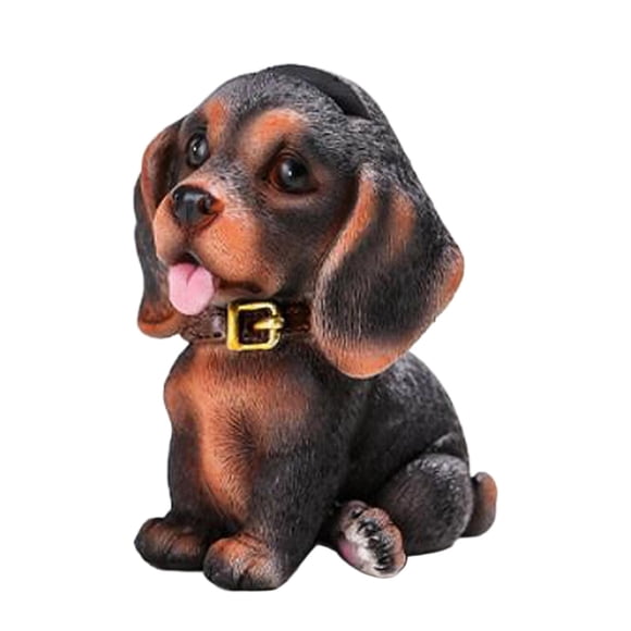 Lovely Dog Eyeglasses Holder Stand Animal Figurilla Gafas Display Stand Estante Animales en apariencia de oficina Decoración para hogar , color Negro Marrón Negro