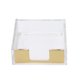 thumbnail image 1 of Porta notas adhesivas Buqoo acrílico dorado 10x9x3 cm, 1 of 6