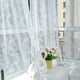 thumbnail image 5 of Cortinas transparentes de 180 cm de largo para ventana, 1 panel con estampado floral, elegantes paneles de gasa para dormitorio y sala de estar (140 x 180 cm, blanco), 5 of 6