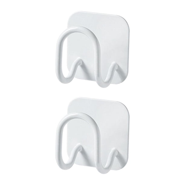 Ganchos De Pared Adhesivos, Soporte De Esponja Fuerte Para Baño, Hogar, Blanco, 2 Piezas