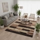 thumbnail image 3 of Alfombra 160x200 diseño tetris marron cafe moderna elegante wm, 3 of 3