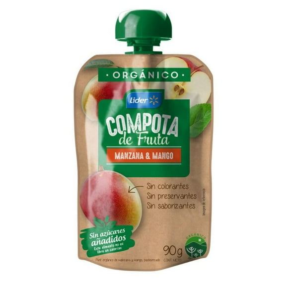 Compota Orgánica de Mango y Manzana, 90 g