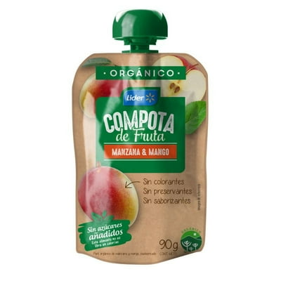 Compota Orgánica De Mango Y Manzana 90 G Lider