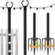 thumbnail image 1 of Postes para guirnaldas de luces Mutovlin de metal, 3 m, para exterior, paquete de 2, 1 of 7