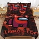 thumbnail image 2 of 3 Piece Bedding SetAmong Us RedComforter Set for Kids Boys Teen Tween 3D Lightweight Microfiber Bedding Sets, 2 of 5
