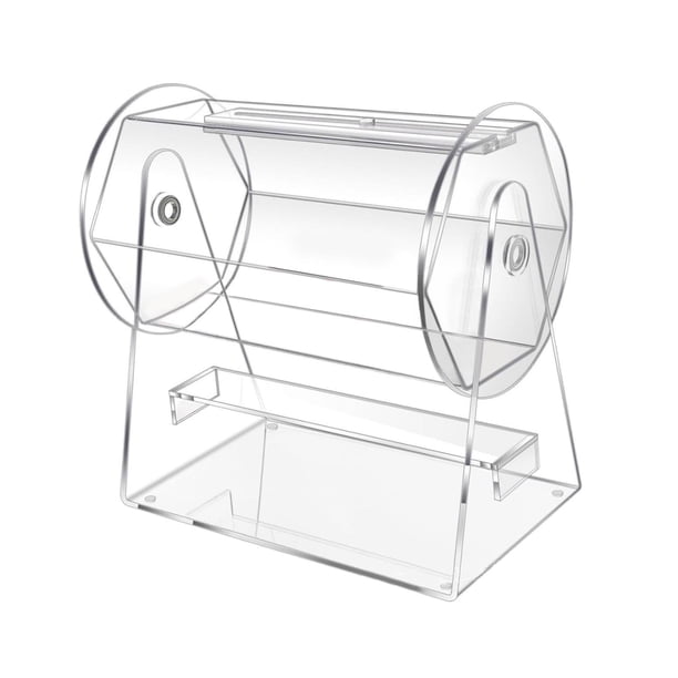 Tombola tambor hecho de acrílico, jaula de tambor sin rifa, caja de pérdida transparente de rambola multipropósito para juegos de dibujo, juegos famil