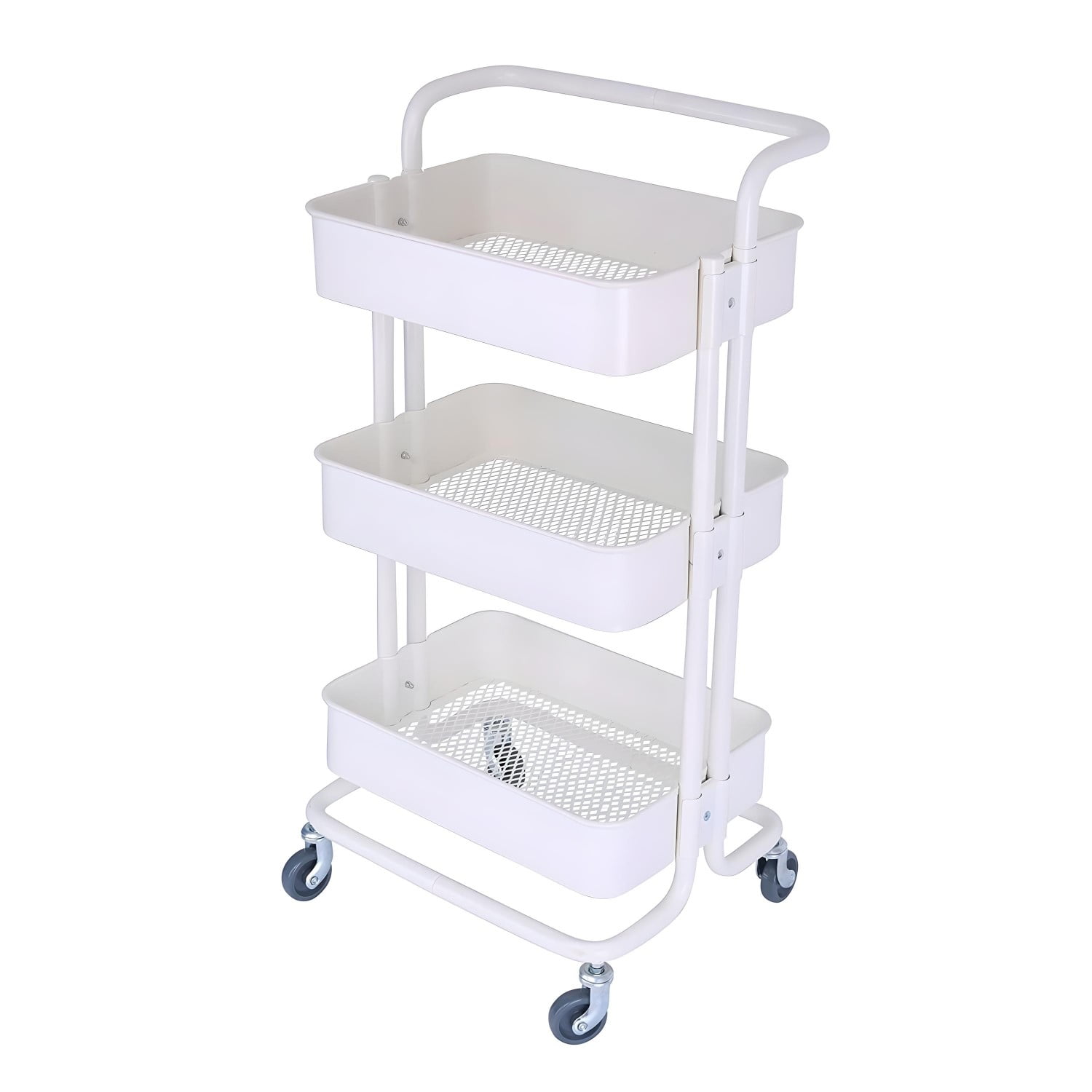 Prochef - Carro Multiuso Organizador 3 Niveles 100% Acero Blanco