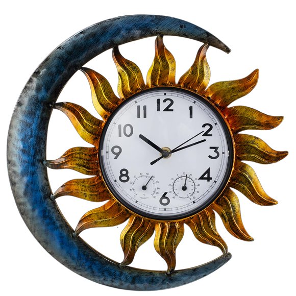 Reloj Shumi Sol y Luna para Exterior, resistente al agua