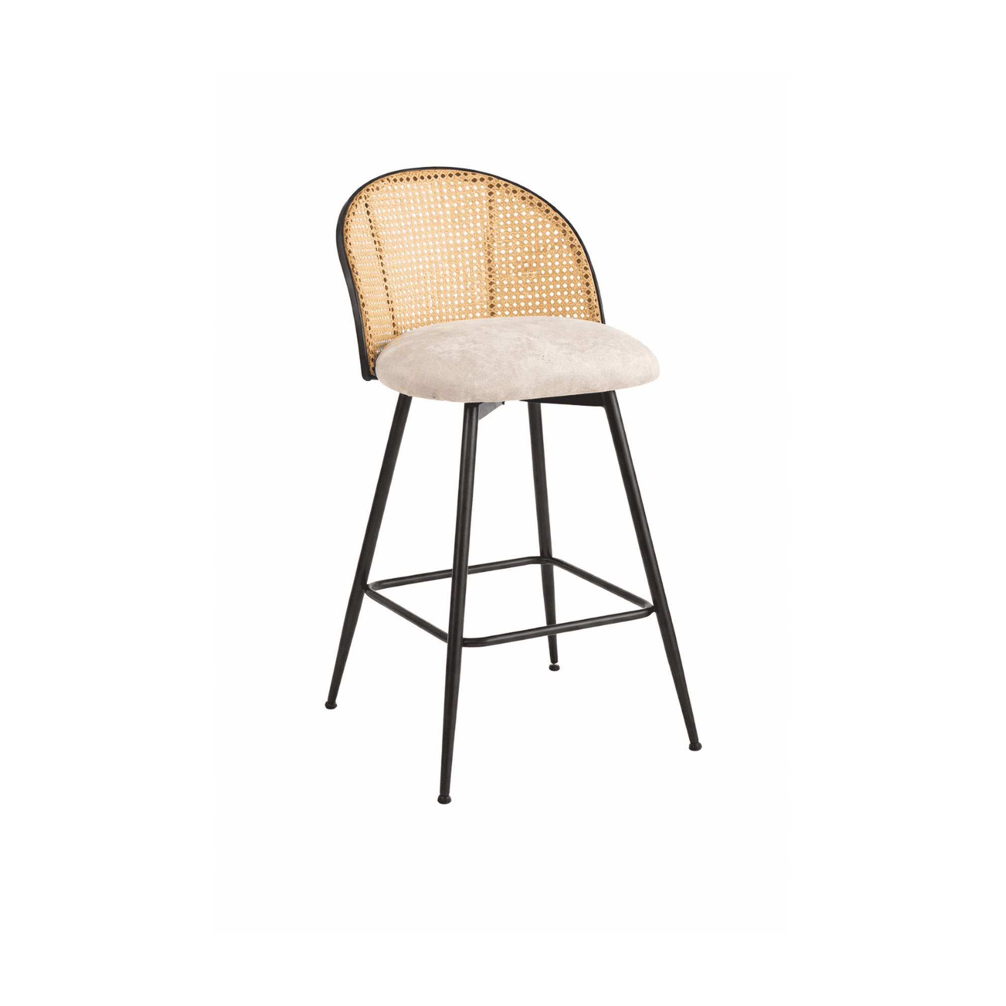 Habita2 Chile - Silla De Bar Giratoria De Ratan Marsella - Beige