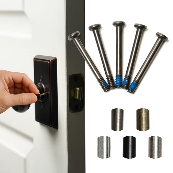 Pasador de cerradura para puerta Rocksteel, paquete de 5, bronce aceitado