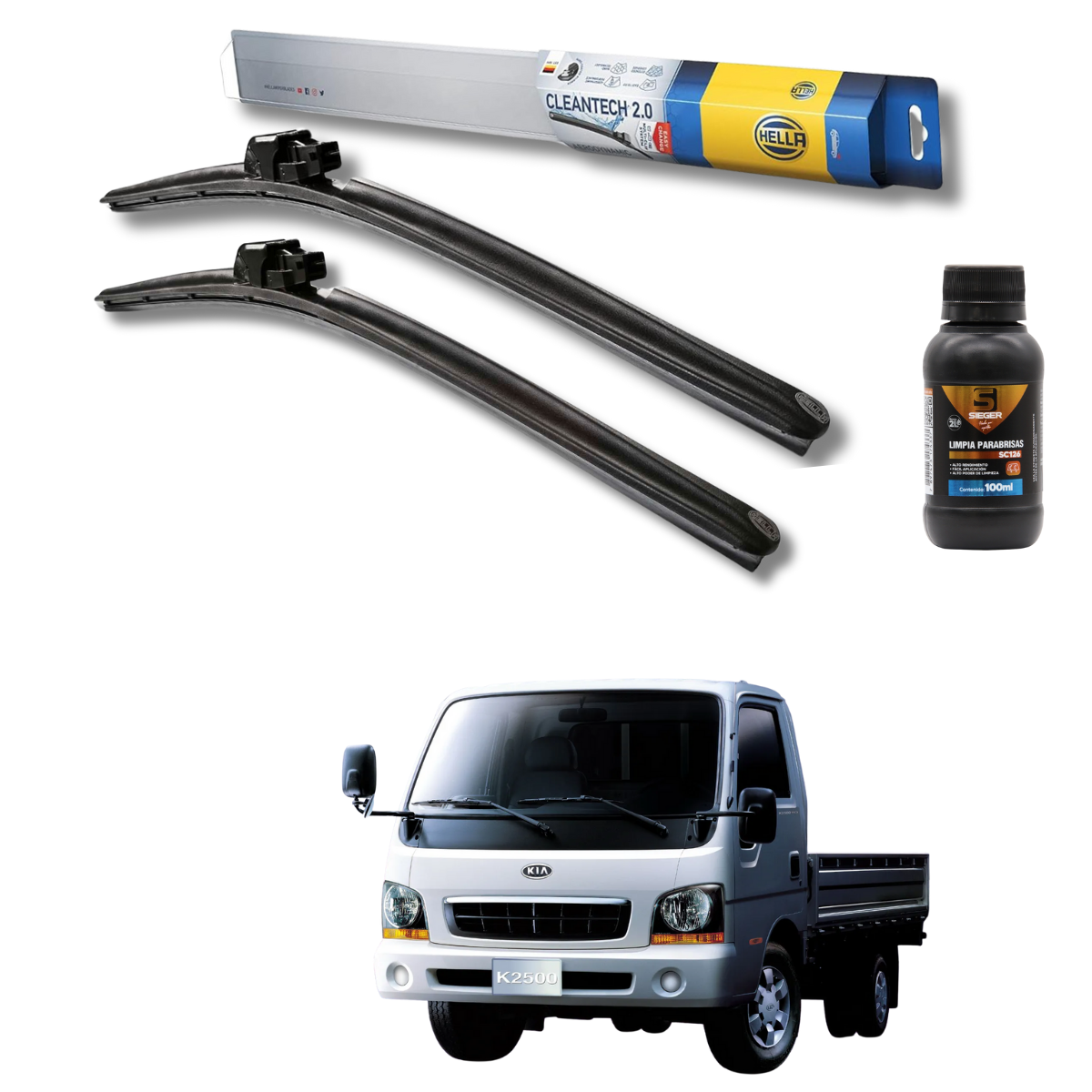 Plumillas Hella Cleantech Para Kia Frontier 1999-2005