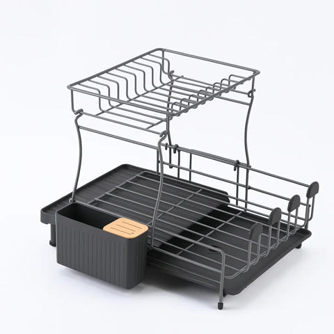 Genérico - Escurridor Con Bandeja Extensible 2 Niveles