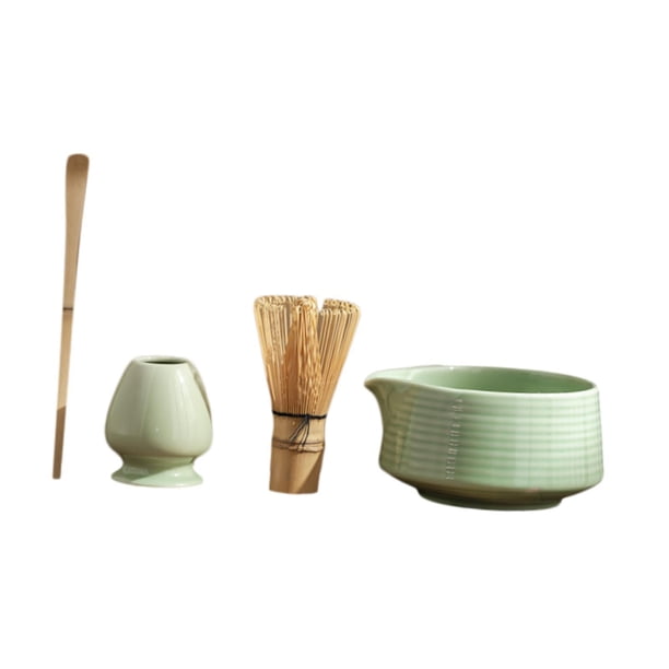 Juego De 4 Batidores Japoneses Para Matcha, Cuencos De Cerámica Para Matcha, Ideal Para Restaurantes Y Amantes Del Matcha, Color Verde.