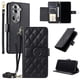 thumbnail image 1 of Funda tipo billetera FOXDOCK para OPPO Reno 11 Pro 5G – Tapa abatible con correa para mujer, 1 of 5