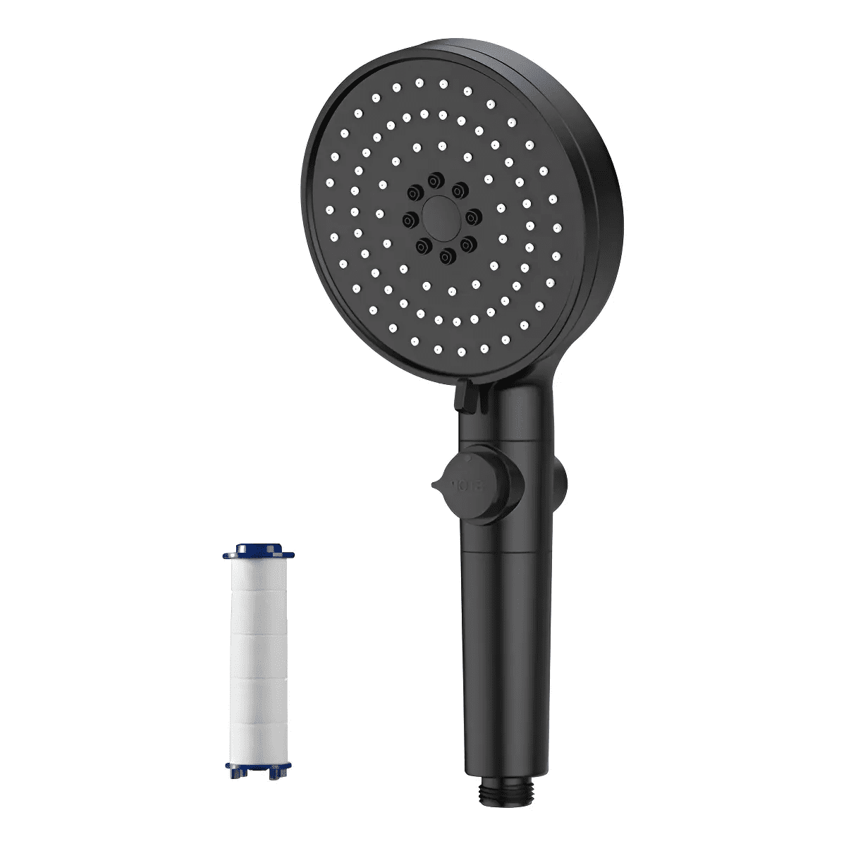 12cm Ducha Belug Cabezal De Regadera Regulable Presión Alta Ducha Color Negro