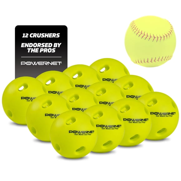 Pelotas blandas PowerNet Crusher 12 pzas – Ayuda de entrenamiento