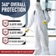 thumbnail image 3 of Trajes desechables para materiales peligrosos Medical Nation, 25 unidades, talla XL, transpirables, 3 of 9