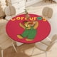 thumbnail image 4 of Corduroy-theme Fitted Round Tablecloths Elastic Edged Table Covers Waterproof Table Cloth for Kitchen Holiday Party Tables Decor 120cm, 4 of 6