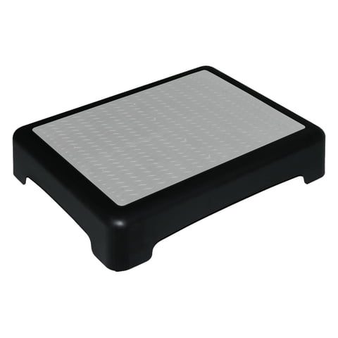 Bothyi - Taburete Elevador Con Escalón, Regalo, Taburete Ligero De Medio Escalón Para Mesita De Noche, Personas Mayores, Negro Y Gris