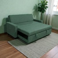 Diseños Valestrini - Sofa Cama Milano Tres Posiciones Lino Verde