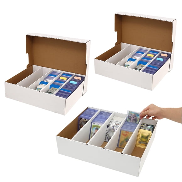 Caja de almacenamiento MZONGZI pack de 3, 5 filas con divisores y etiquetas
