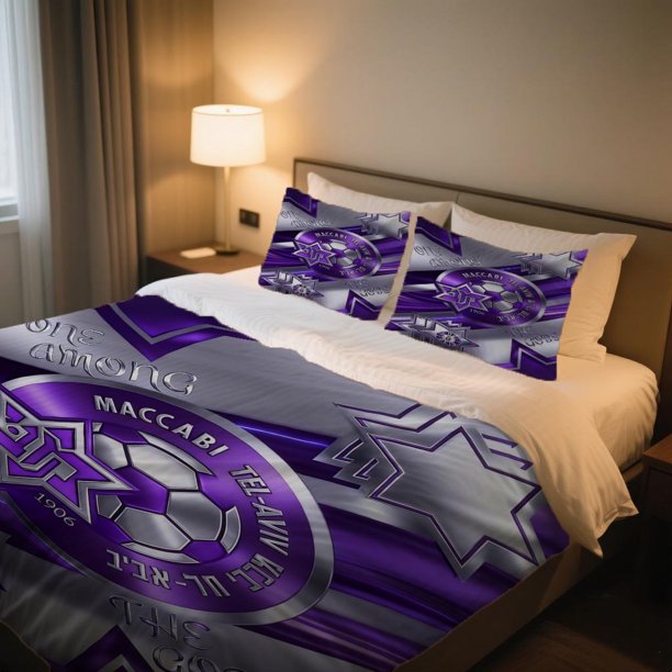 Maccabi FC Logo Duvet Cover Set Bedding Set ThreePiece Duvet Cover Set