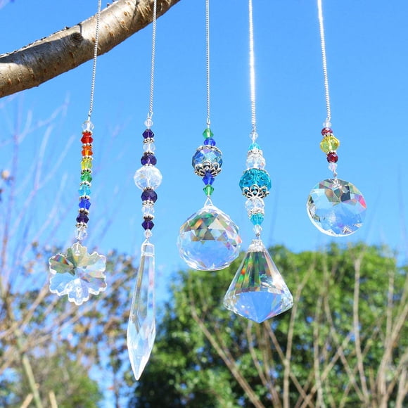 Set Suncatcher YU FENG de cristal para colgar en ventana, 5 unidades
