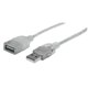 thumbnail image 1 of Cable USB MANHATTAN de 1,8 m Hi-Speed A macho a A hembra, 1 of 6