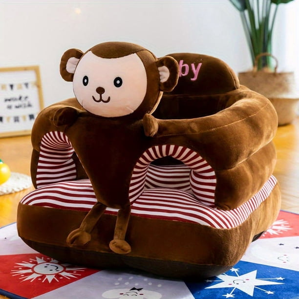 Cartoon Baby Learning Chair Infant Safety Practice Chair Increase And Heighten Baby Plush Toy Sofa Pillow Cushion