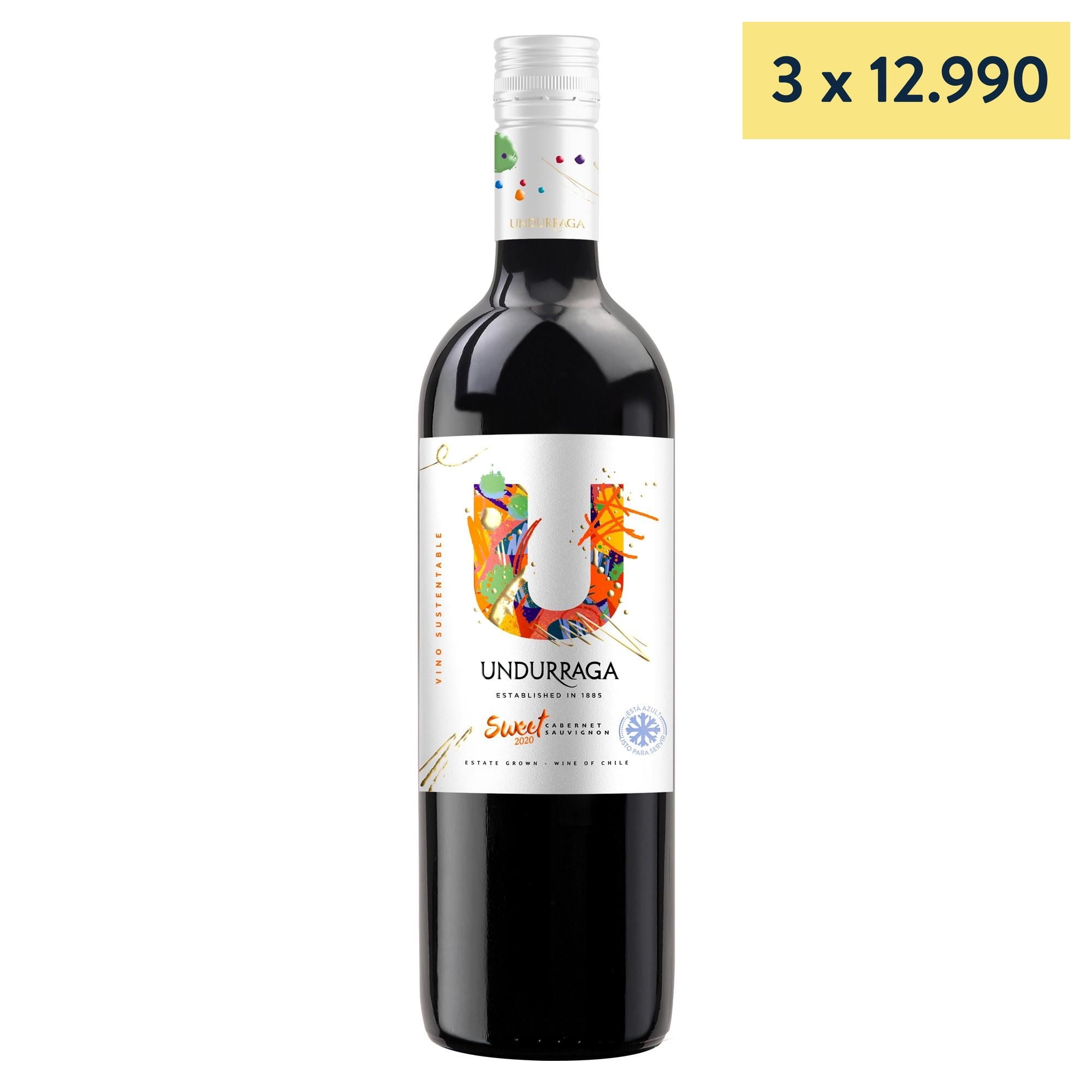 Vino Tinto Cabernet Sauvignon Sweet12.5° Botella 750 ml Undurraga