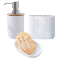 Bothyi - Juego Completo De Accesorios De Baño De Cerámica Para Apartamento De Baño De Hotel 3 Piezas