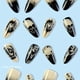 thumbnail image 2 of Halloween 24 Pcs Glossy Almond Press On Nails Black Ombre French Style False Nails With Rose Flower Skull And Shining Rhinestone Design Reusable Fake Nails, 2 of 2