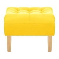Bodevir - Pouf Wood 1C Felpa 05 Amarillo