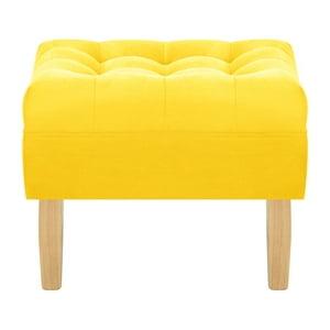 Bodevir - Pouf Wood 1C Felpa 05 Amarillo