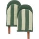 thumbnail image 1 of Folkulture Oven Mitts, guantes térmicos antideslizantes, verde matcha, set de 2, 1 of 3