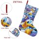 thumbnail image 5 of Donald Duck Presenta Tema: Calcetines de Navidad, fino lino blanco para colgar en escaleras y chimenea, decoración navideña para el hogar, regalo de Navidad. 45cm × 32cm, 5 of 5