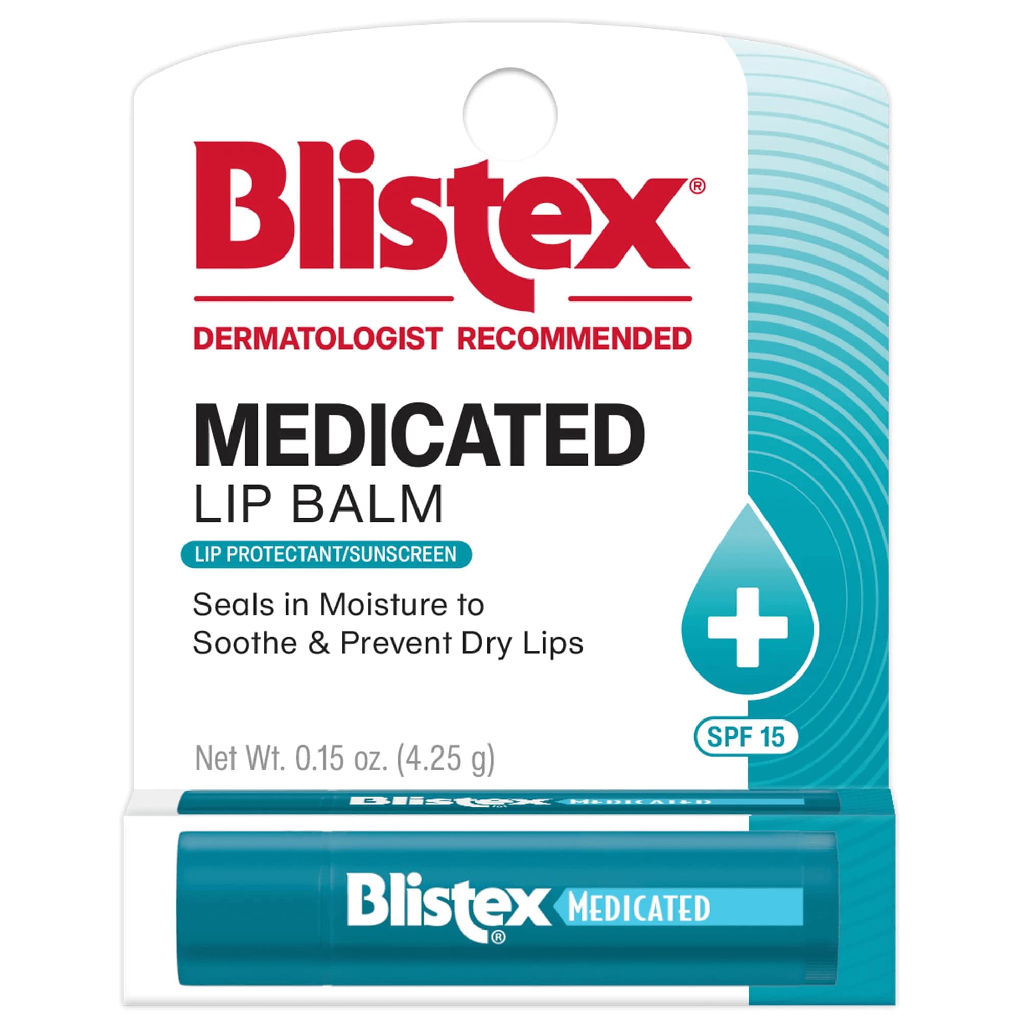 Blistex Bálsamo Labial Medicado, Fps 15, 0.15 Oz, Tratamiento Hidratante Con Protector Solar En Barr
