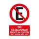 thumbnail image 2 of Señaletica No Estacionar Frente al Portón con Ley 30x20cm Metálico, 2 of 2