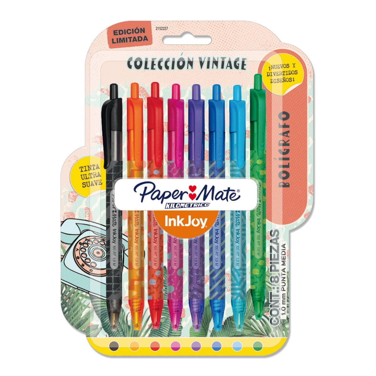 Set 8 Bolígrafos Inkjoy Paper Mate Colección Vintage Surtido