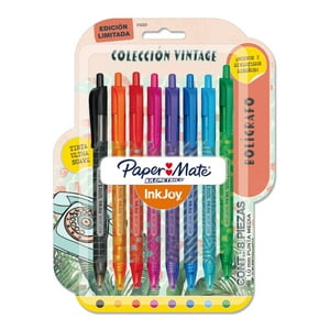 Set 8 Bolígrafos Inkjoy Paper Mate Colección Vintage Surtido