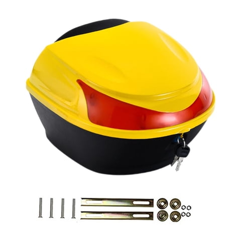 Ioensy - Baúl Superior Para Motocicleta Baúl Trasero Para Motocicleta Para Refrigerios Cartera Con Equipo De Mantenimiento Amarillo